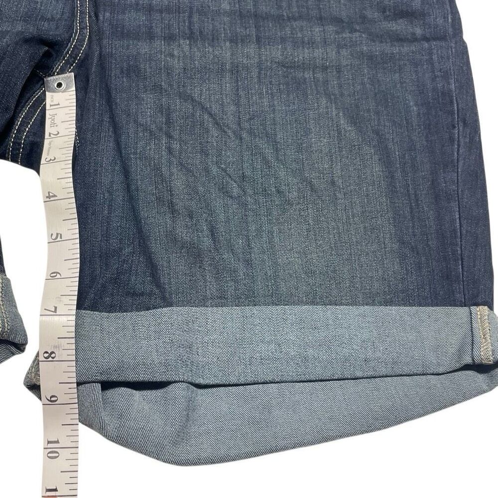 Simply Vera Dark Wash Slimming Stretch Bermuda Jean Shorts N0596 - Picture 6 of 7